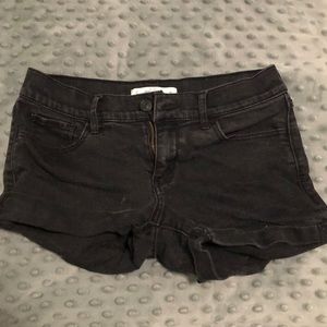 Abercrombie black denim shorts